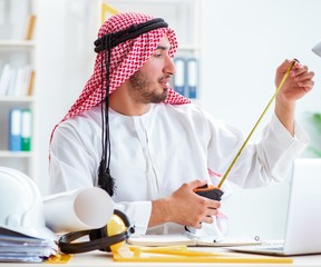 Arab engineer working on new project