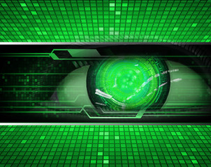 green eye cyber circuit future technology concept background