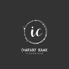 Handwritten initial letter AB for identity and logo. Vector logo template with handwriting and signature style.