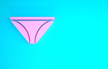 Sticker - Pink Men underpants icon isolated on blue background. Man underwear. Minimalism concept. 3d illustration 3D render