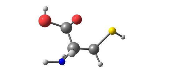 Poster - Cysteine molecular structure isolated on white