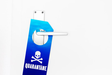 Sticker - Quarantäne Türschild Warnung