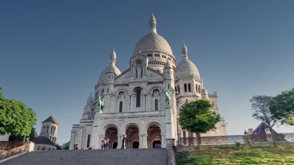 Poster - hyperlapse, Basilica of the Sacre Coeur, Montmartre, Paris