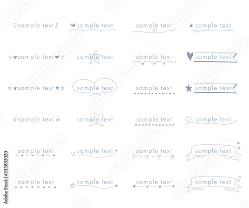 Naklejki Na Sciane シンプルなフレーム 枠のセット イラスト 線 飾り 装飾 見出し あしらい デザイン 素材