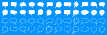 Set Different Empty Speech Discussion Bubble, Chat Sign - For Stock