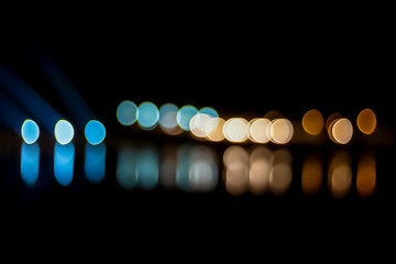 Wall Mural - Abstract Lights. Unfocused Light background. Blured night light. bokeh background, Blur concept