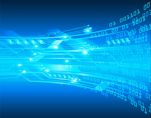 blue cyber circuit future technology concept background
