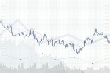 White graph stock market background, Capital economic data chart analysis, Financial statistic data stock market graph background. illustration.