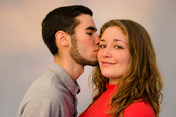 portrait of a young couple in love