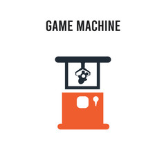 Wall Mural - Game machine vector icon on white background. Red and black colored Game machine icon. Simple element illustration sign symbol EPS