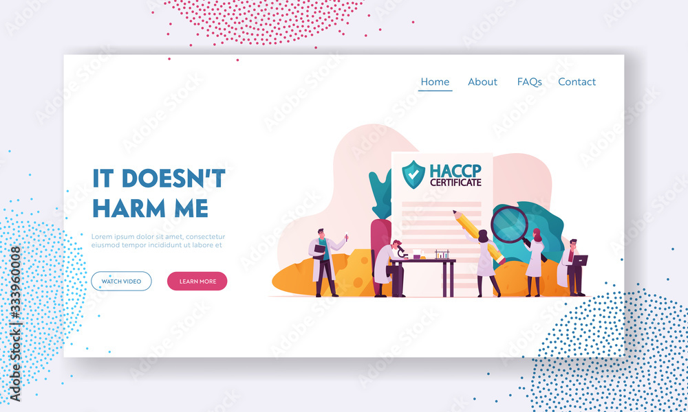 Haccp Hazard Analysis and Critical Control Point Landing Page Template ...