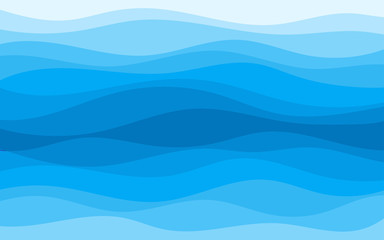Wall Mural - Abstract patterns of the deep blue sea ocean wave banner vector background illustration