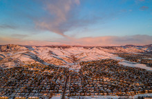 Green Mountain Community At Sunrise, Lakewood, Colorado, Drone