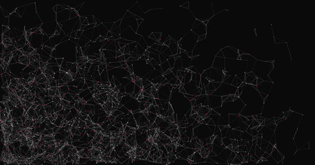 Network Mesh Random Procedural Art background illustration