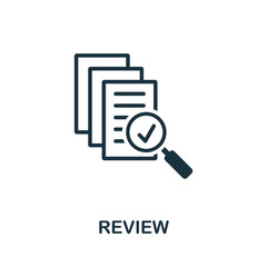 Wall Mural - review icon. simple element from audit collection. filled review icon for templates, infographics an