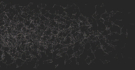 Network Mesh Random Procedural Art background illustration