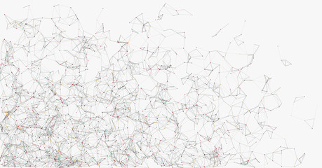 Network Mesh Random Procedural Art background illustration