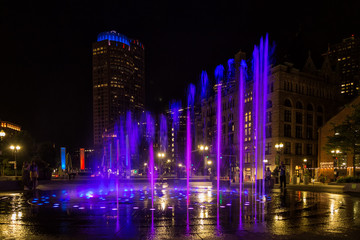 Wall Mural - A Colorful Fountain in Boston City