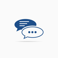 Typing in a chat bubble icon, comment sign symbol