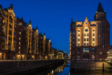 Historic warehouses in Hamburg.