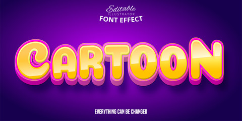 Wall Mural - Cartoon text, 3d editable font effect