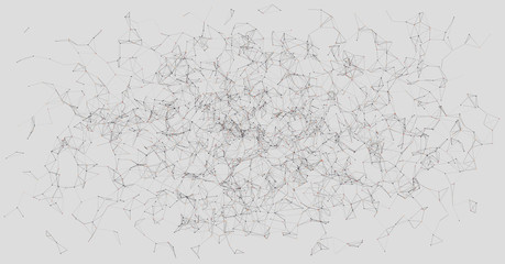 Network Mesh Random Procedural Art background illustration