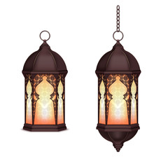 Sticker - Realistic Ramadan Lanterns Set