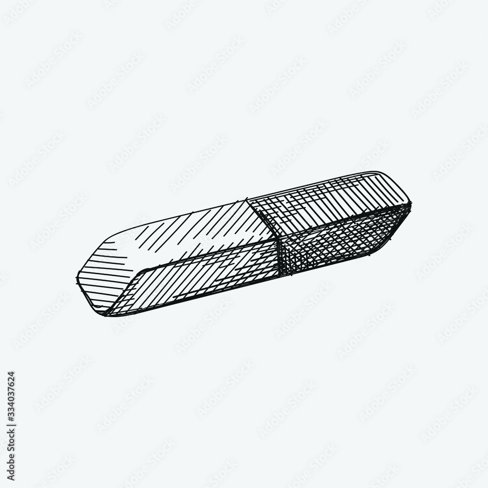 drawing of a rubber