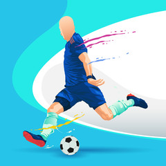 Wall Mural - amazing football soccer running