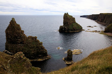 Duncansby (Scotland), UK - August 03, 2018: The Duncansby Stacks, Duncansby Head, Scotland, Highlands, United Kingdom