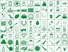 Collection Of Agricultural Symbols. Suitable For Stickers, Emblems, Logos