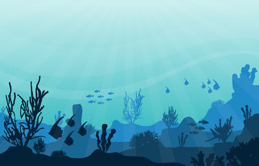 Fish Marine Animals Coral Reef Underwater Sea Ocean Illustration