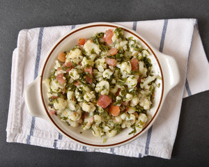 Poster - Cauliflower Tabbouleh Overhead View