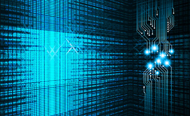 blue cyber circuit future technology concept background