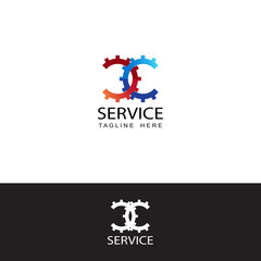 Wall Mural - service logo, auto motive logo template design vector