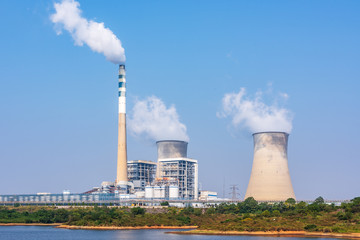 power plant cooling towers steam