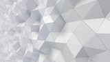 Fototapeta Perspektywa 3d - Geometric Polygon Wall abstract mesh structure 3D illustration background