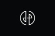 Minimal elegant monogram art logo. Outstanding professional trendy awesome artistic H HO OH initial based Alphabet icon logo. Premium Business logo White color on black background