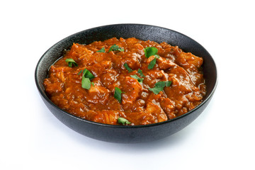 Wall Mural - chicken curry isolated on a white background