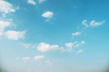 clouds on sky blue background