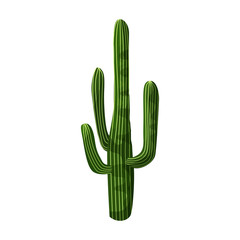 Wall Mural - Cactus vector icon.Cartoon vector icon isolated on white background cactus .