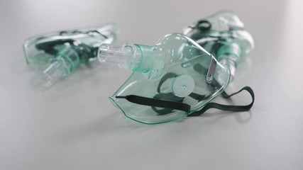 production of medical and oxygen breathing masks, view on the ready oxygen masks.