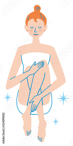 フットケア レッグケア 女性 正面 Stock Illustration Adobe Stock フットケア レッグケア 女性 正面 Stock Illustration Adobe Stock