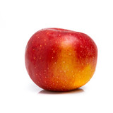Fototapeta Miasta - Red apple on a white background