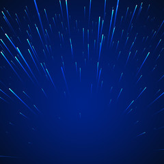 Wall Mural - sci-fi abstract background. stars in dynamic on blue background. vector illustration
