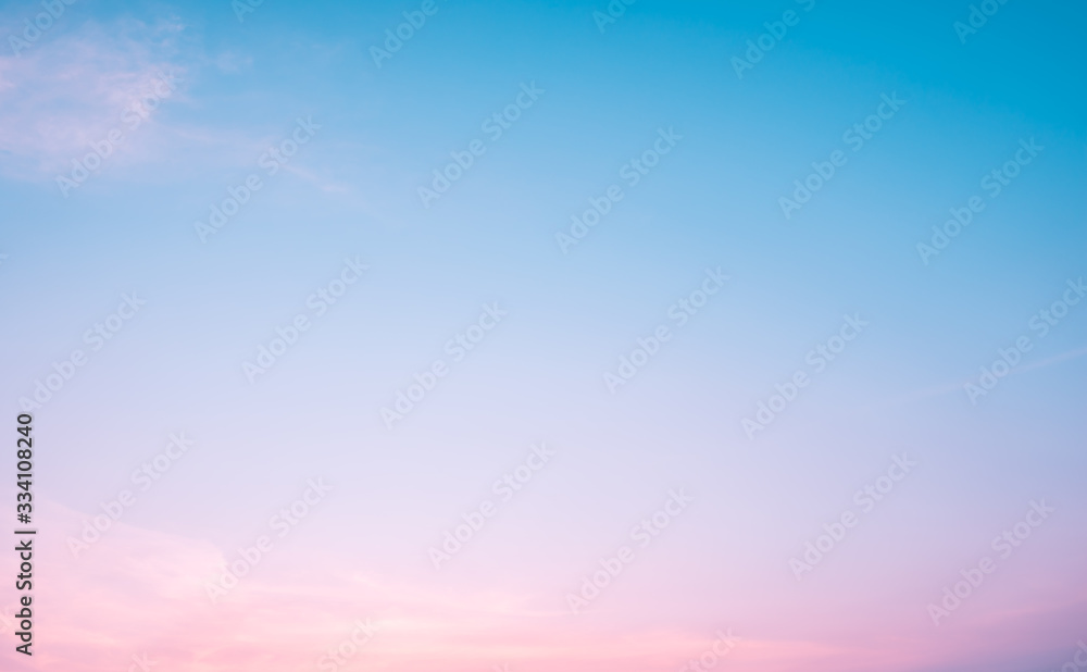 Sunset dramatic blue sky pink clouds background - obrazy, fototapety, plakaty 