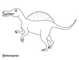 Fototapeta Dinusie - Coloring page outtline Spinosaurus dinosaur. Vector illustration