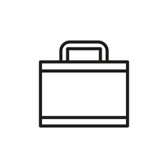 Sticker - Simple briefcase line icon.