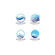 © feri - Water wave logo template vector icon design