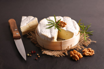 Wall Mural - camembert with rosemary and walnut